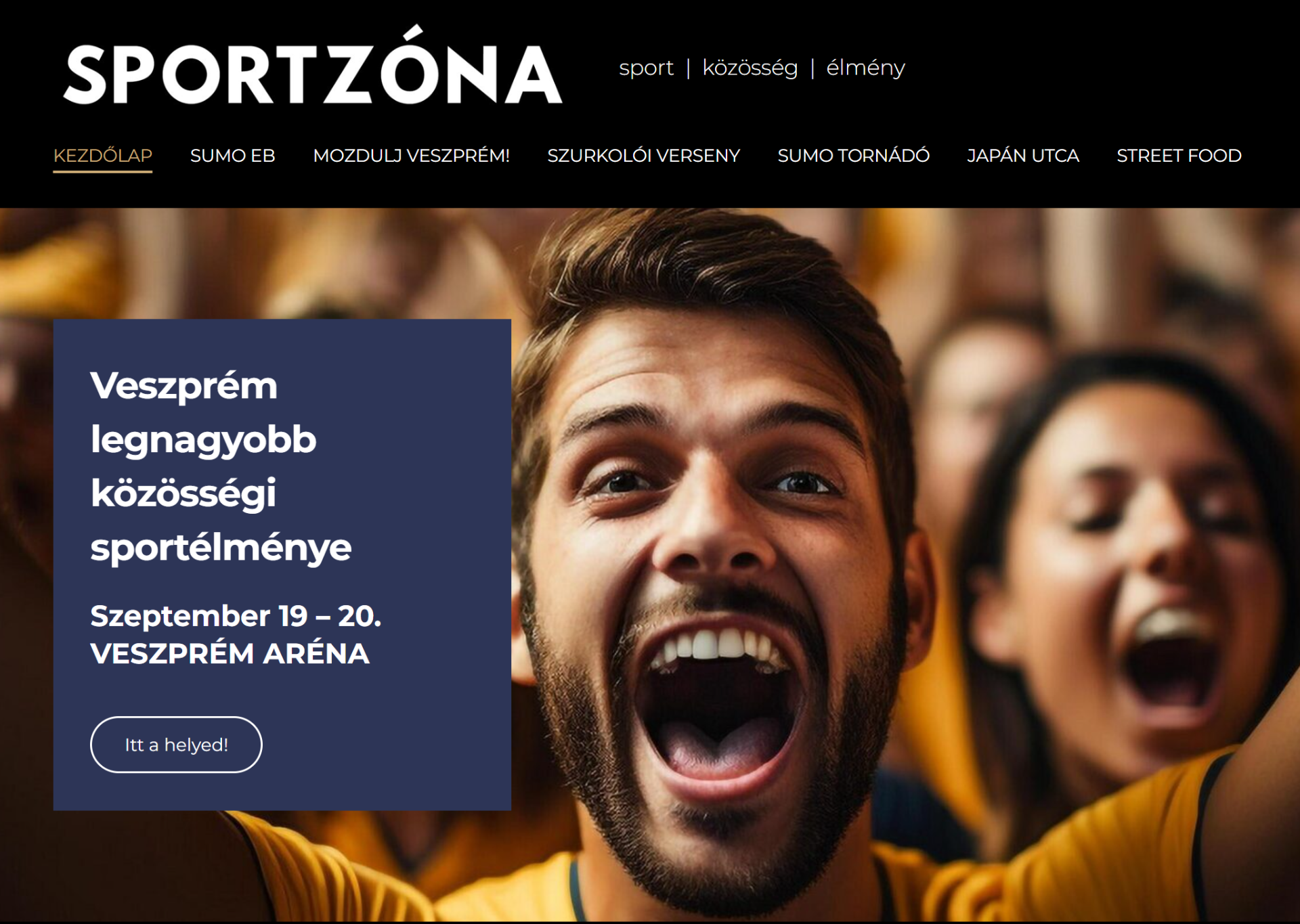 SPORTZÓNA közösségi fesztivál a One Veszprém Arénában, szeptember 19-20-án. Ne hagyd ki!